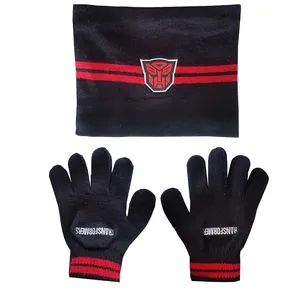 ست کلاه و دستکش بافتنی پسرانه مدل fa787