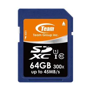 کارت حافظه SDXC تیم گروپ مدل TSDXC64GU1 کلاس 10 استاندارد UHS-I U1 سرعت 300X 45MBps ظرفیت 64 گیگابایت