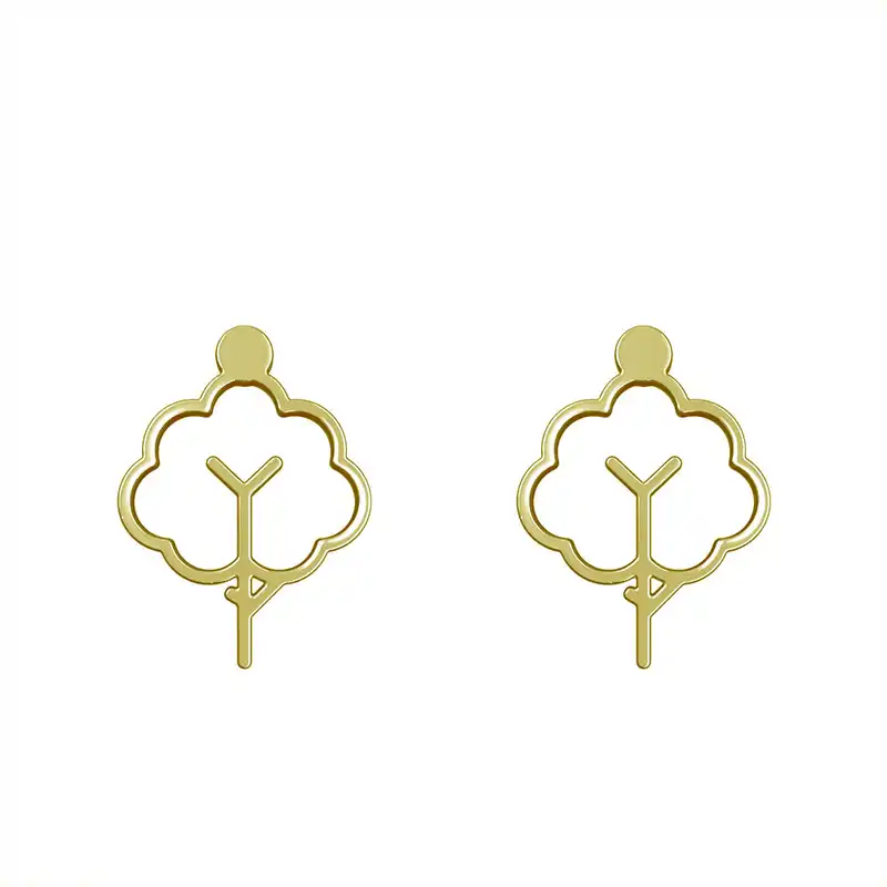 گوشواره طلا 18 عیار زنانه مدوپد مدل درخت کد GA1-15803