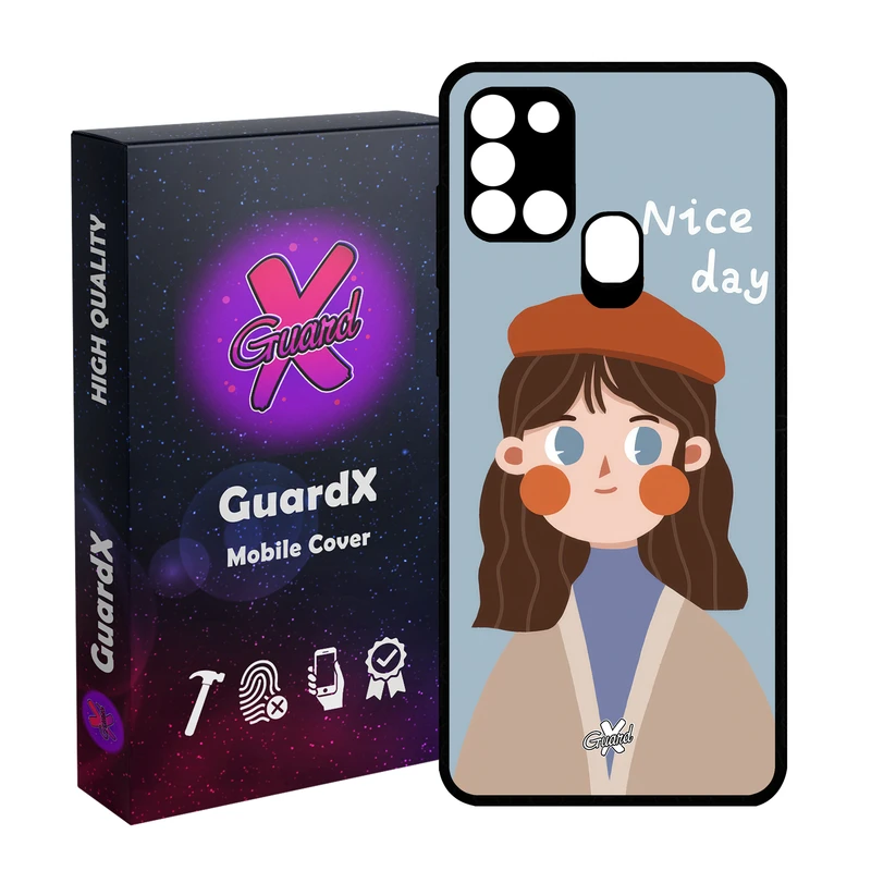 کاور گارد ایکس طرح دختر مدل Glass10628 مناسب برای گوشی موبایل سامسونگ Galaxy A21s