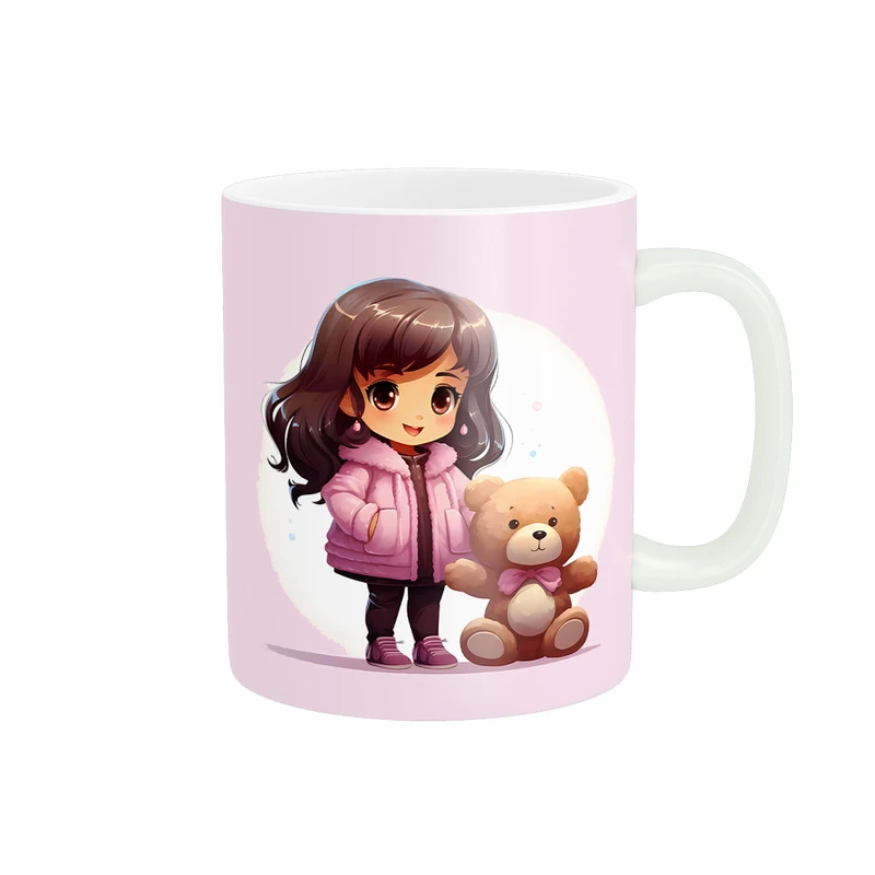 ماگ طرح انیمه ی دختر و عروسک کد 1566