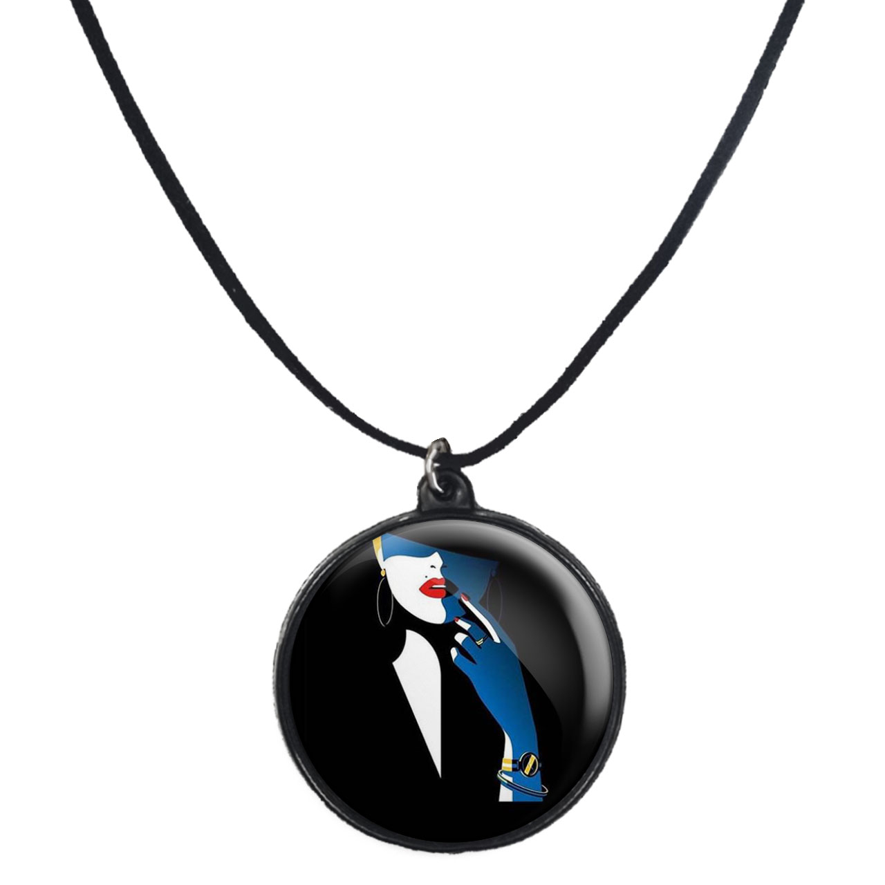 گردنبند پرمانه طرح دخترونه کد pmb.4587 مدل دو طرفه