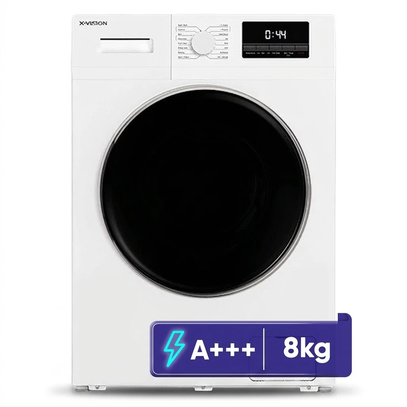 ماشین لباسشویی 8 کیلوگرم اتوماتیک ایکس ویژن مدل TG82-AW/AS
