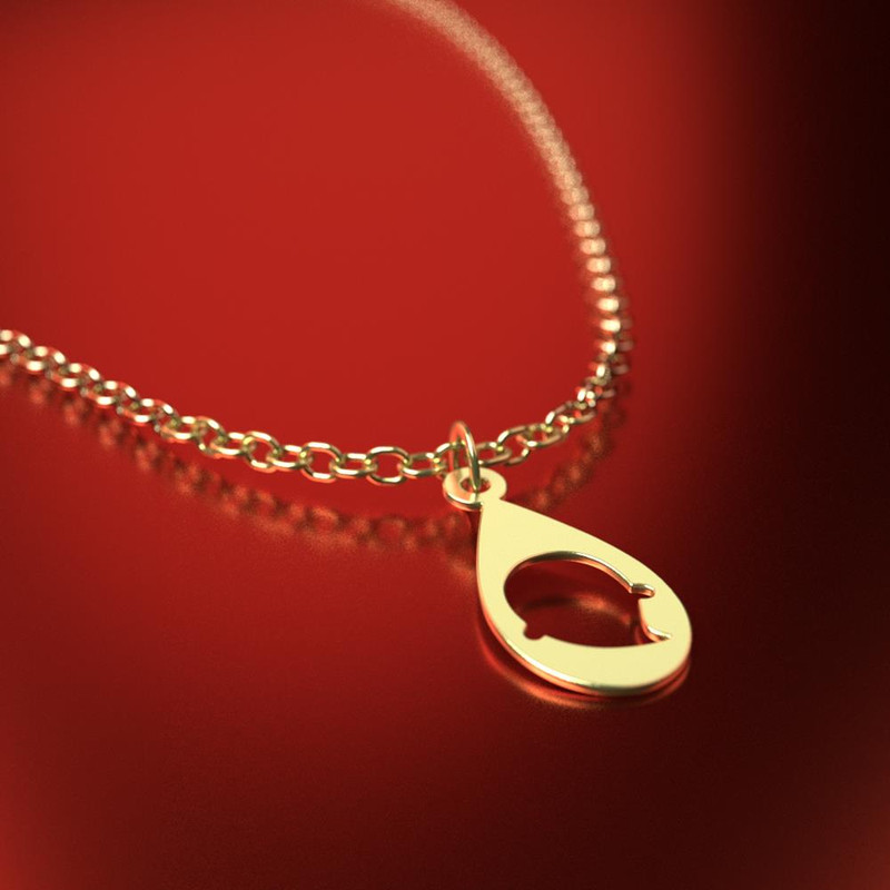 آویز ساعت طلا 18 عیار زنانه مدوپد مدل هندسی کد CA13664