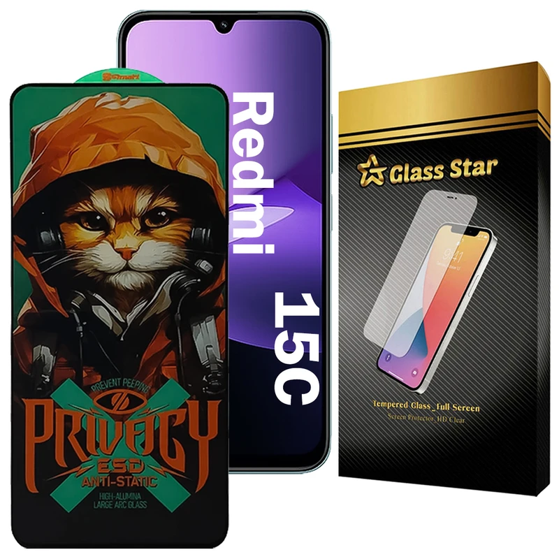 محافظ صفحه نمایش گلس استار مدل CATPRVS مناسب برای گوشی موبایل شیائومی Redmi 15C 4G / 5G
