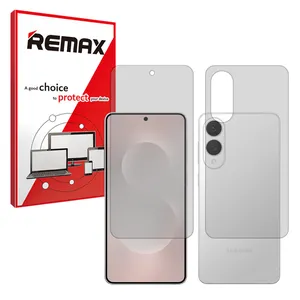 Remax Resistant model transparent screen protector suitable for Samsung Galaxy S25 Edge mobile phone along with the back protector