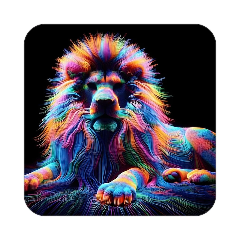 زیر لیوانی کاکتی طرح شیر مدل mp23306