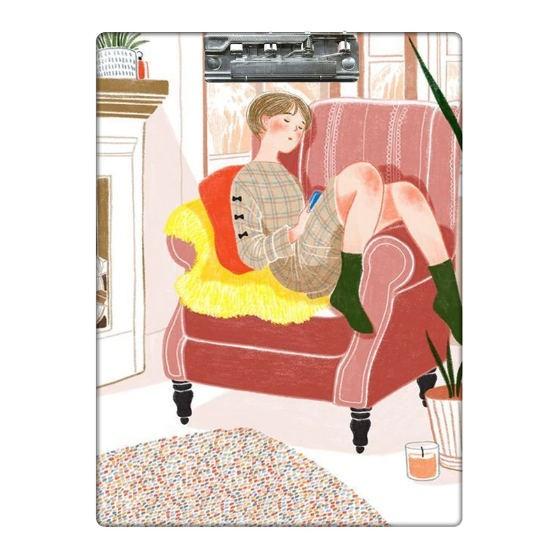 تخته شاسی طرح دختر کتابخوان کد 6031157 سایز A4