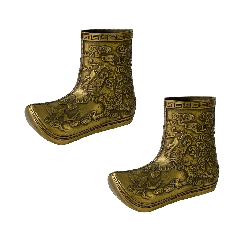 مجسمه برنزی مدل چکمه کوچک کد changan1 بسته 2 عددی