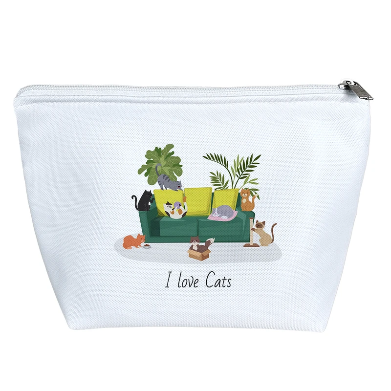 کیف لوازم آرایش دخترانه خندالو مدل I Love Cat کد 1860