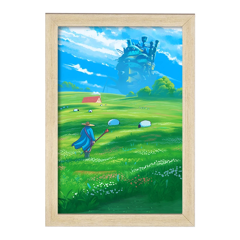 تابلو خندالو مدل انیمه قلعه متحرک هاول کد F9070