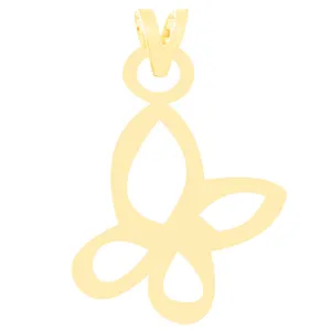 آویز گردنبند طلا 18 عیار زنانه الن نار مدل پروانه 3370