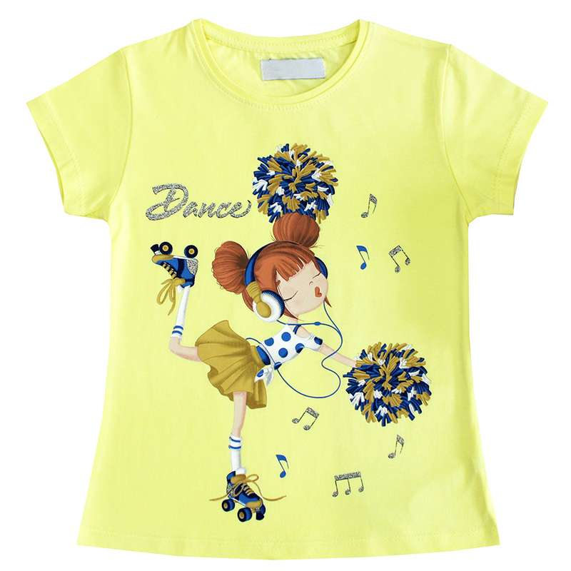 تی شرت آستین کوتاه دخترانه مدل DANCE