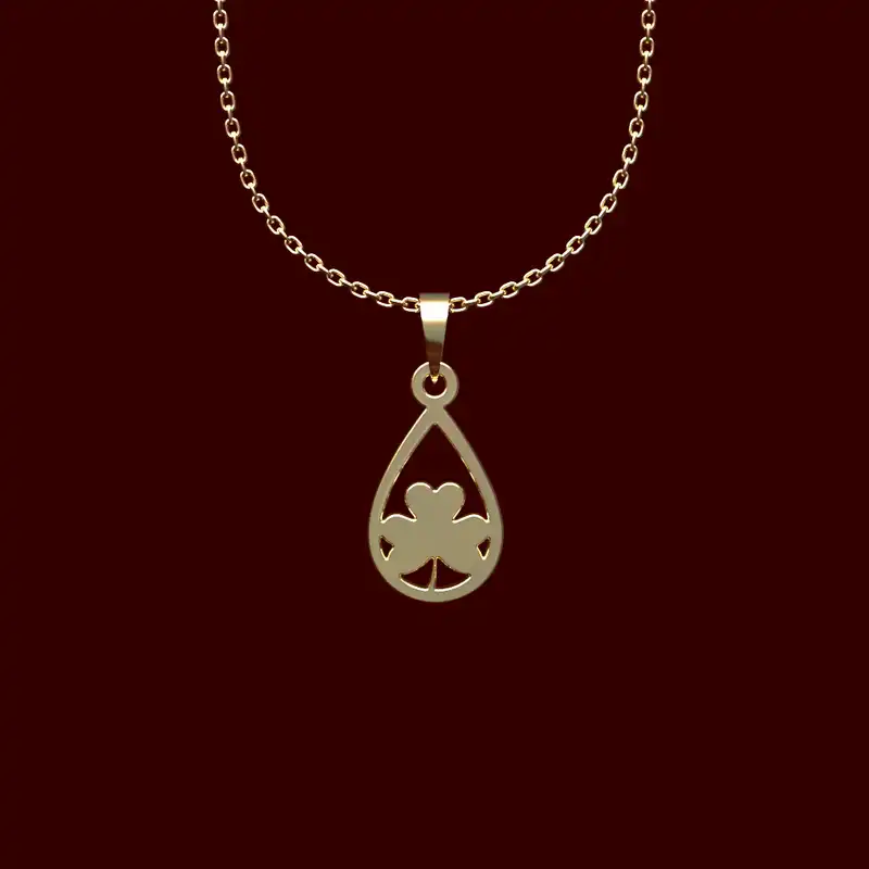 گردنبند طلا 18 عیار زنانه مدوپد مدل گل کد GG2-1-1097