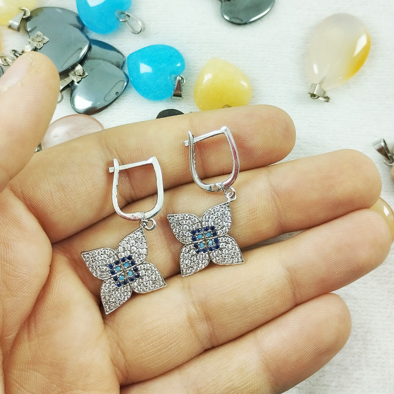 نیم ست نقره زنانه سلین کالا مدل  گل کد pc2-12