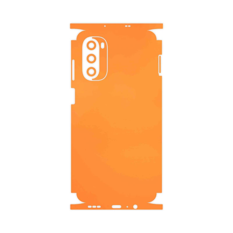 برچسب پوششی ماهوت مدل Matte-Orange-FullSkin مناسب برای گوشی موبایل موتورولا Moto G52