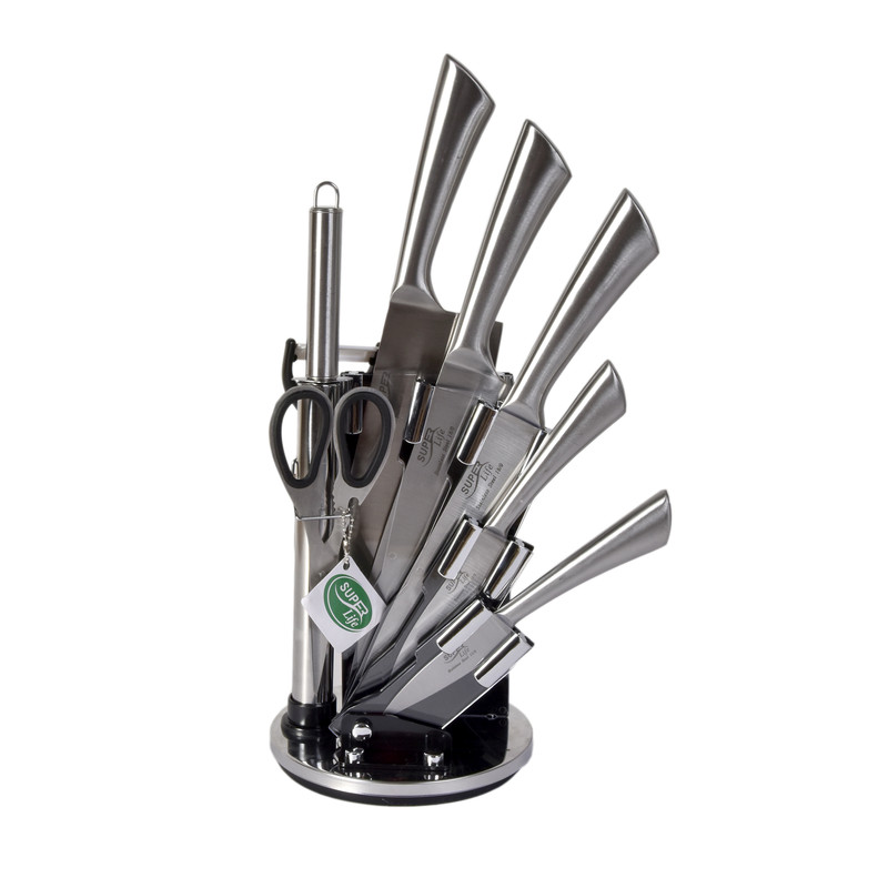 سرویس چاقوی آشپزخانه 9 پارچه سوپر لایف مدل SL-005