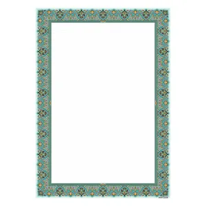 کاغذ تذهیب A4 خانه تذهیب طرح ماهی کد 0031 بسته 10عددی