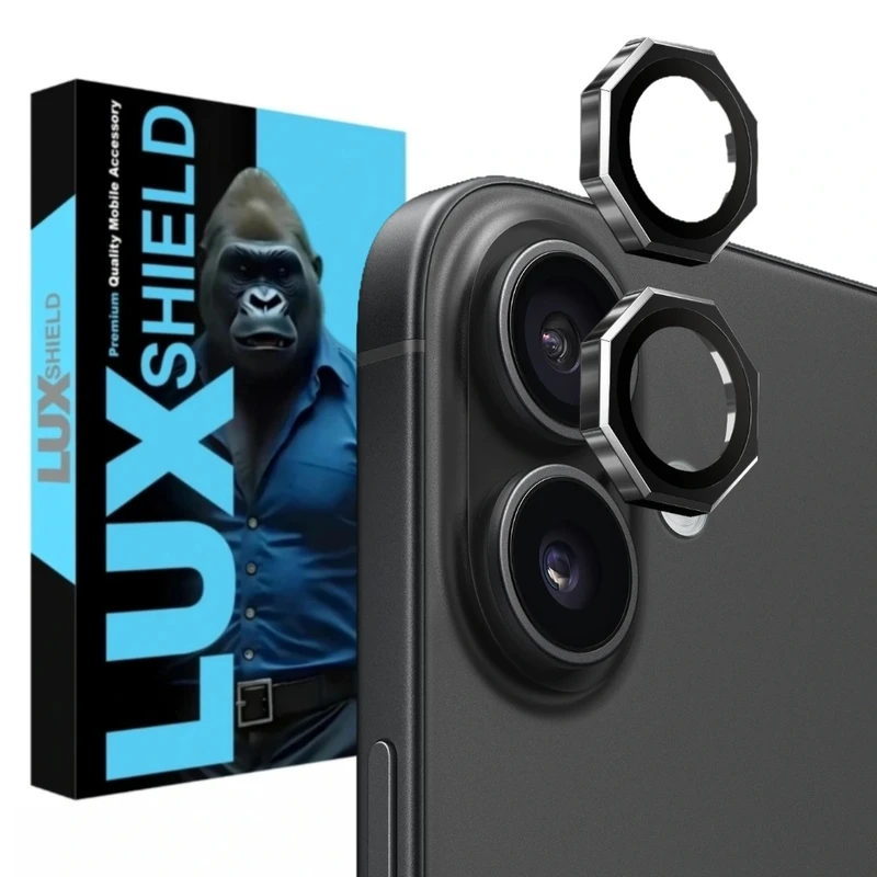 محافظ لنز دوربین فلزی لوکس شیلد مدل هشت ضلعی مناسب برای گوشی موبایل اپل IPhone 16