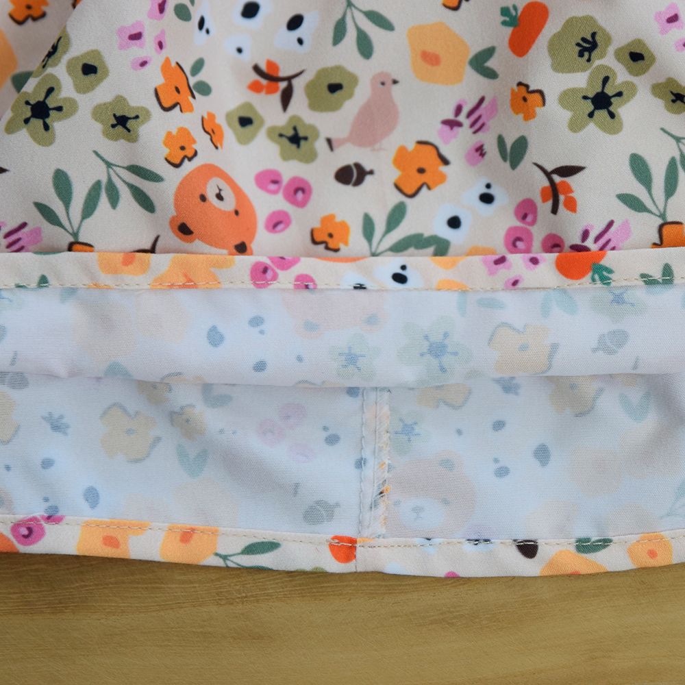 سارافون دخترانه دلنار گالری مدل پرنسسی شکوفه بهار کتان نخ - - 19