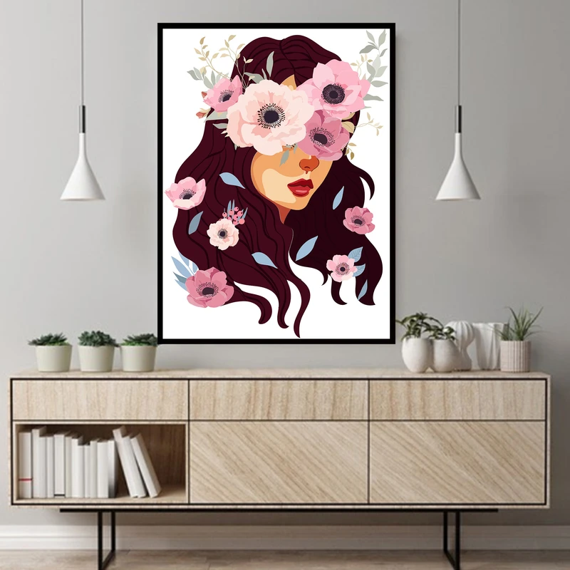 تابلو مدل دکوراتیو طرح girl کد 0580