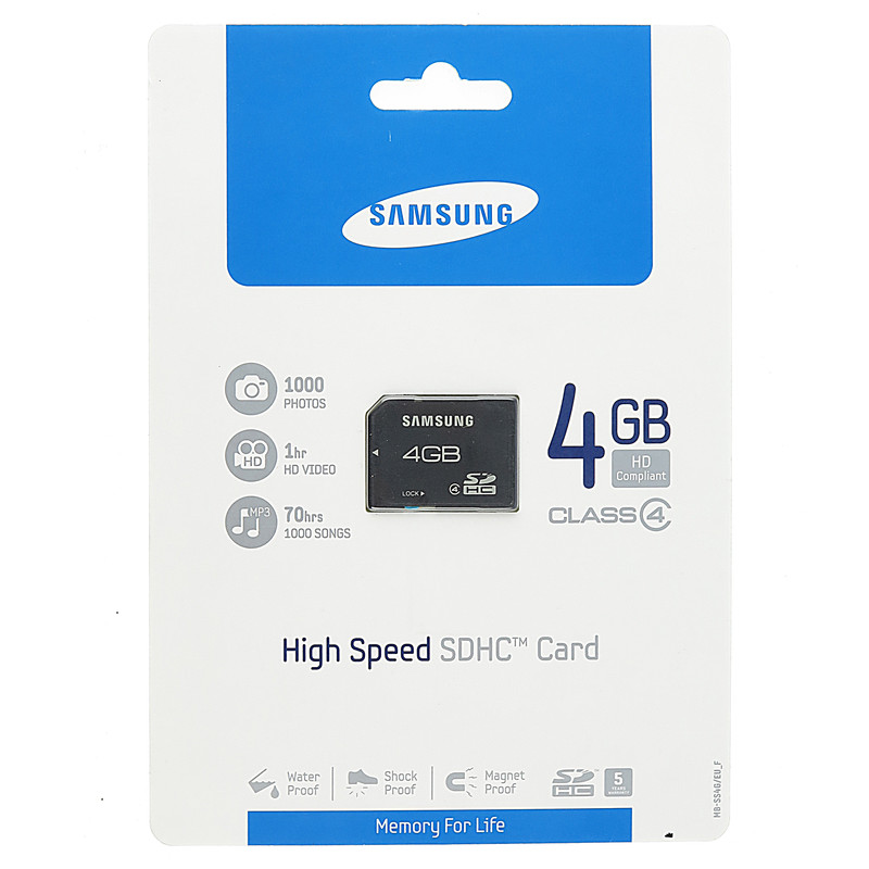 کارت حافظه SD  سامسونگ مدل MB-SS4GA کلاس 4 استاندارد SDHC سرعت 24MBps ظرفیت 4 گیگابایت