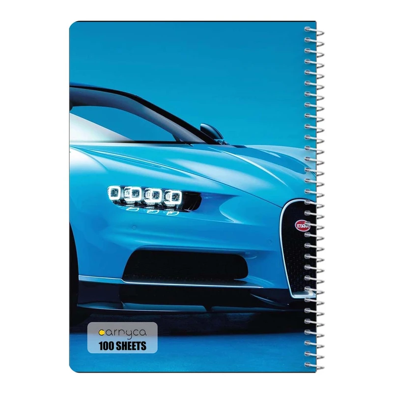 دفتر مشق 100 برگ سیمی کارنیکا طرح بوگاتی Bugatti کد 96005