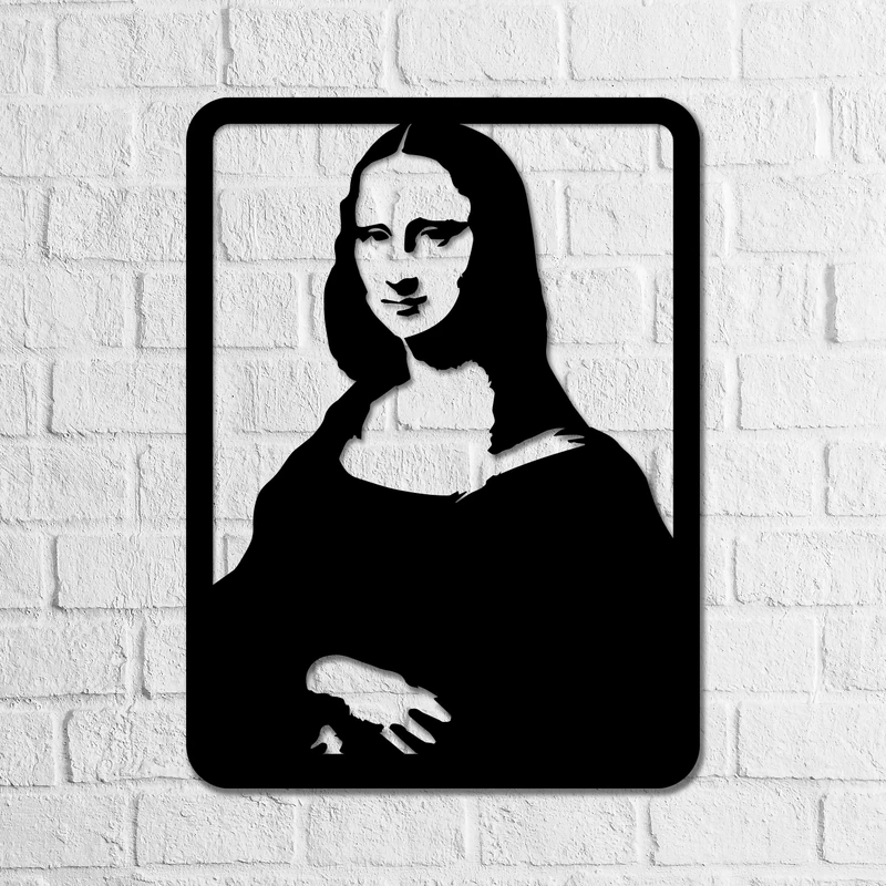 استیکر ناویا طرح مونالیزا مدل چوبی