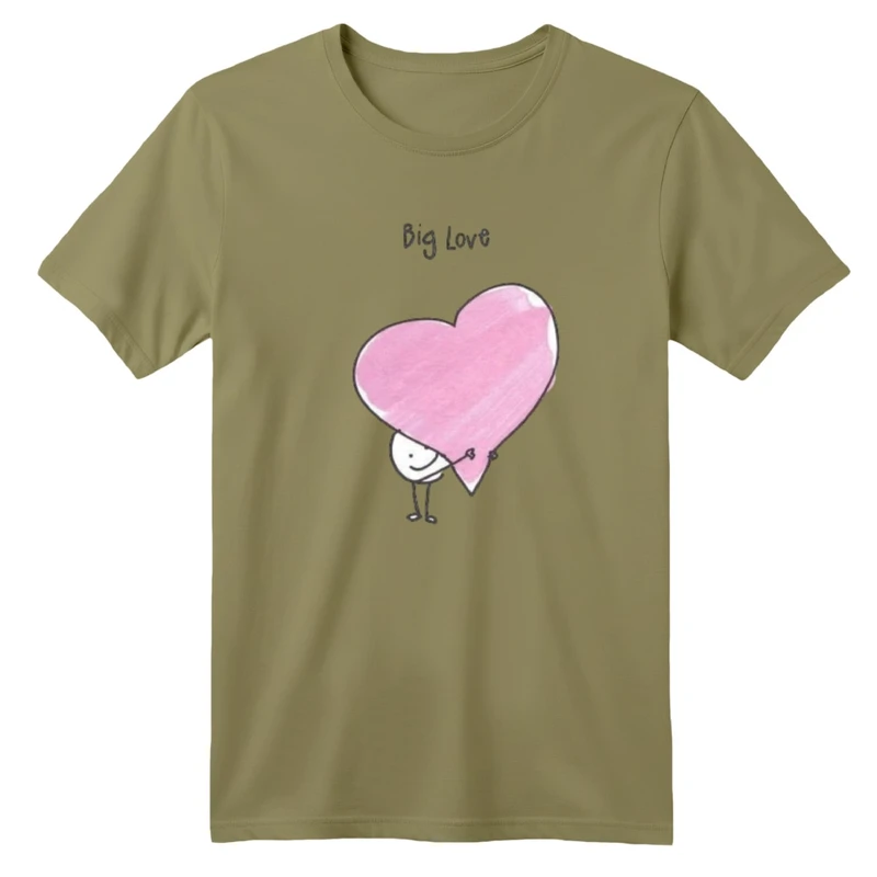 تی شرت آستین کوتاه بچگانه مدل قلبی