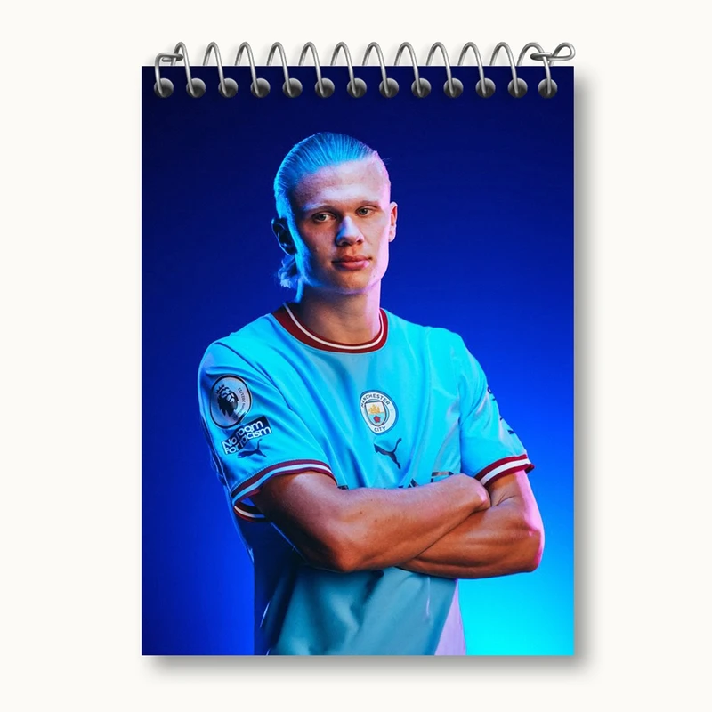 دفتر یادداشت 50 برگ خندالو مدل ارلینگ هالند Erling Haaland کد 28619