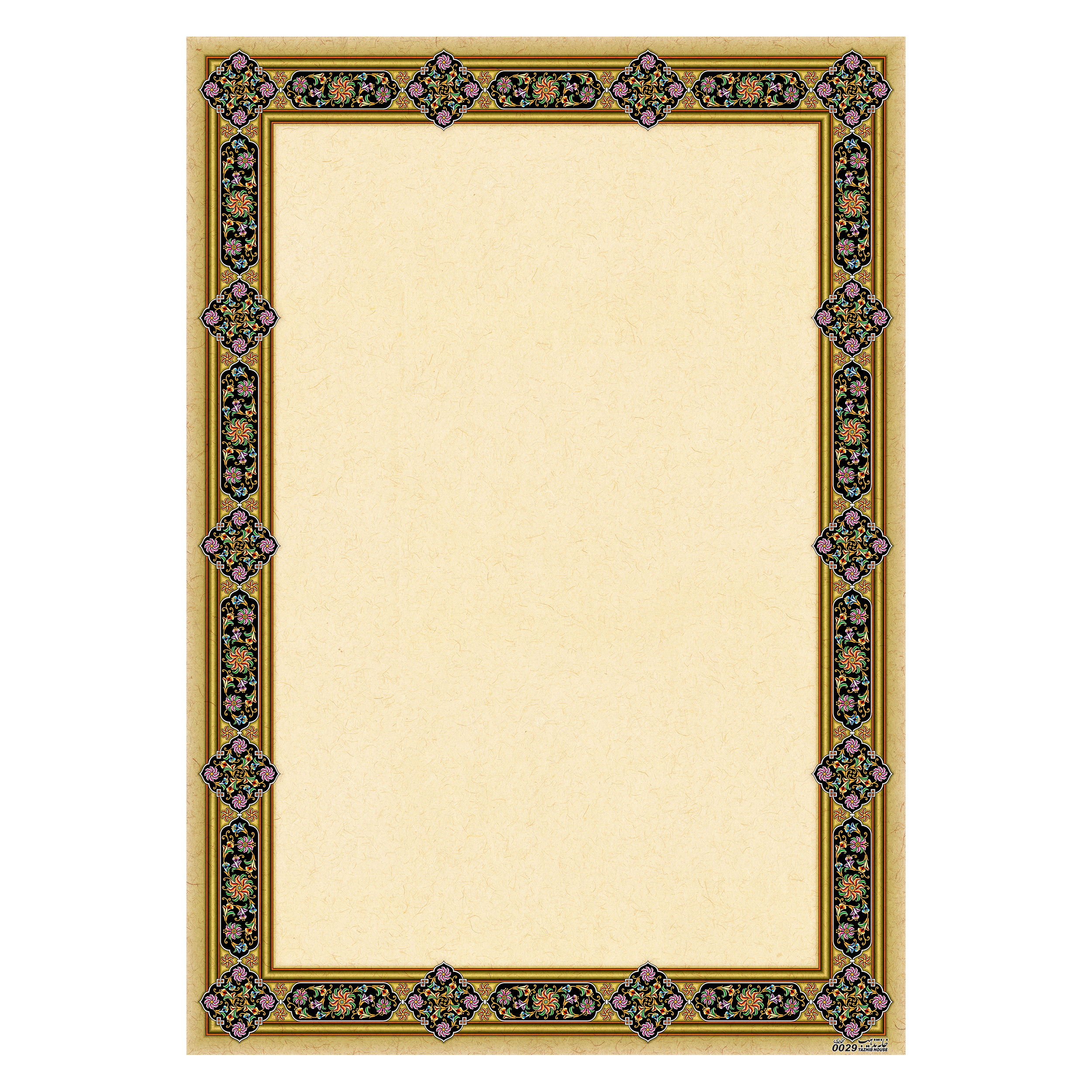 کاغذ تذهیب A4 خانه تذهیب کد 0029 بسته 100عددی