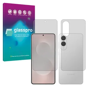 Glass pro Resistant model matte screen protector suitable for Samsung Galaxy S25 Edge mobile phone along with the back protector