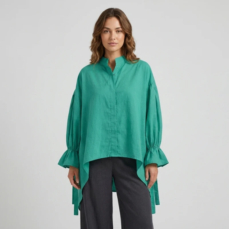 تونیک زنانه نخی مدل سرآستین کش msj collection