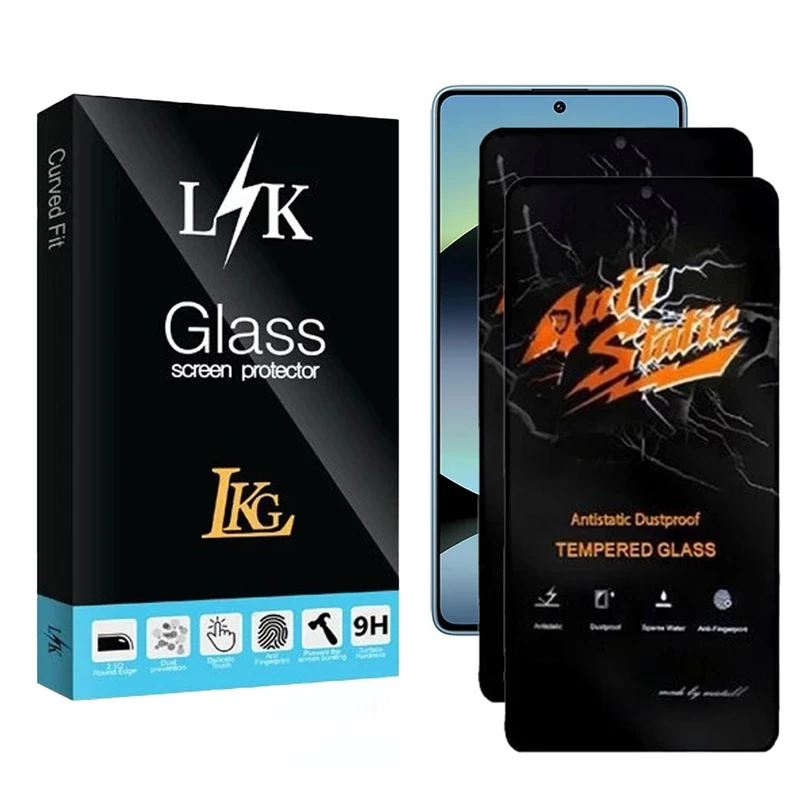 محافظ صفحه نمایش ال کا جی مدل انتی استاتیک مناسب برای گوشی موبایل شیائومی Redmi Note 14s 4G بسته 2 عددی