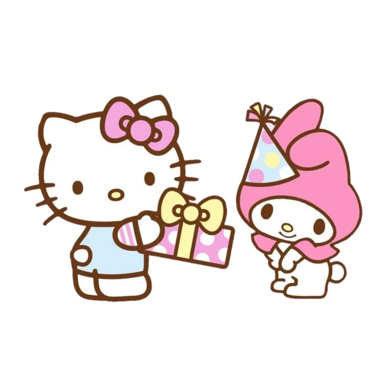 استیکر پارچه و لباس پاد آفرین مدل کارتونی کورومی Kuromi ملودی کیتی Kiti جذاب کد 1415