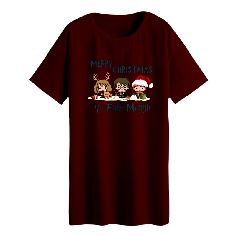 تی شرت لانگ زنانه مدل هری پاتر کد 2