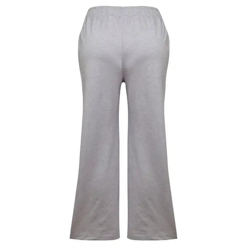 شلوار ورزشی زنانه ماییلدا مدل دمپا گشاد کمرکش کد 4708-2081 رنگ خاکستری روشن