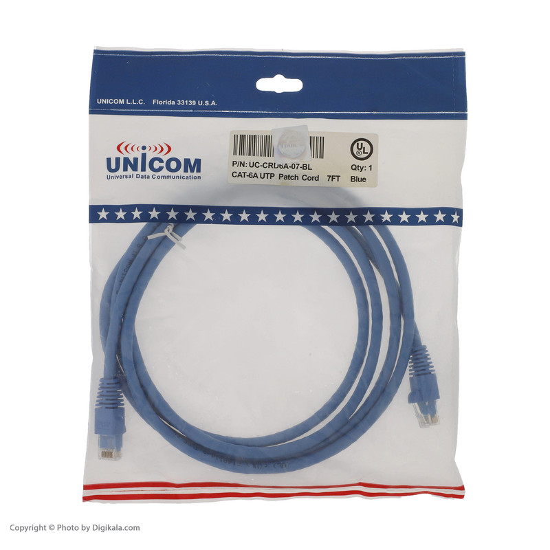 پچ کورد Cat6 یونیکام مدل UC-CRD6A-07-BL
