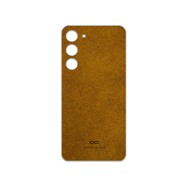 برچسب پوششی ماهوت مدل Brown-Chamois-Leather مناسب برای گوشی موبایل سامسونگ Galaxy S23 Plus
