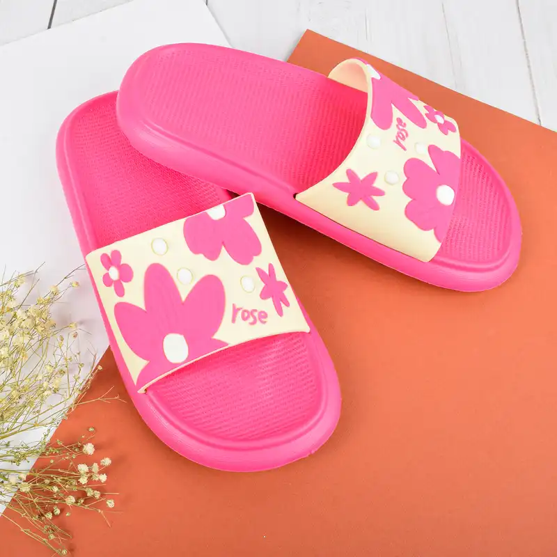 دمپایی زنانه پاپا مدل گل رز SRKH.2777