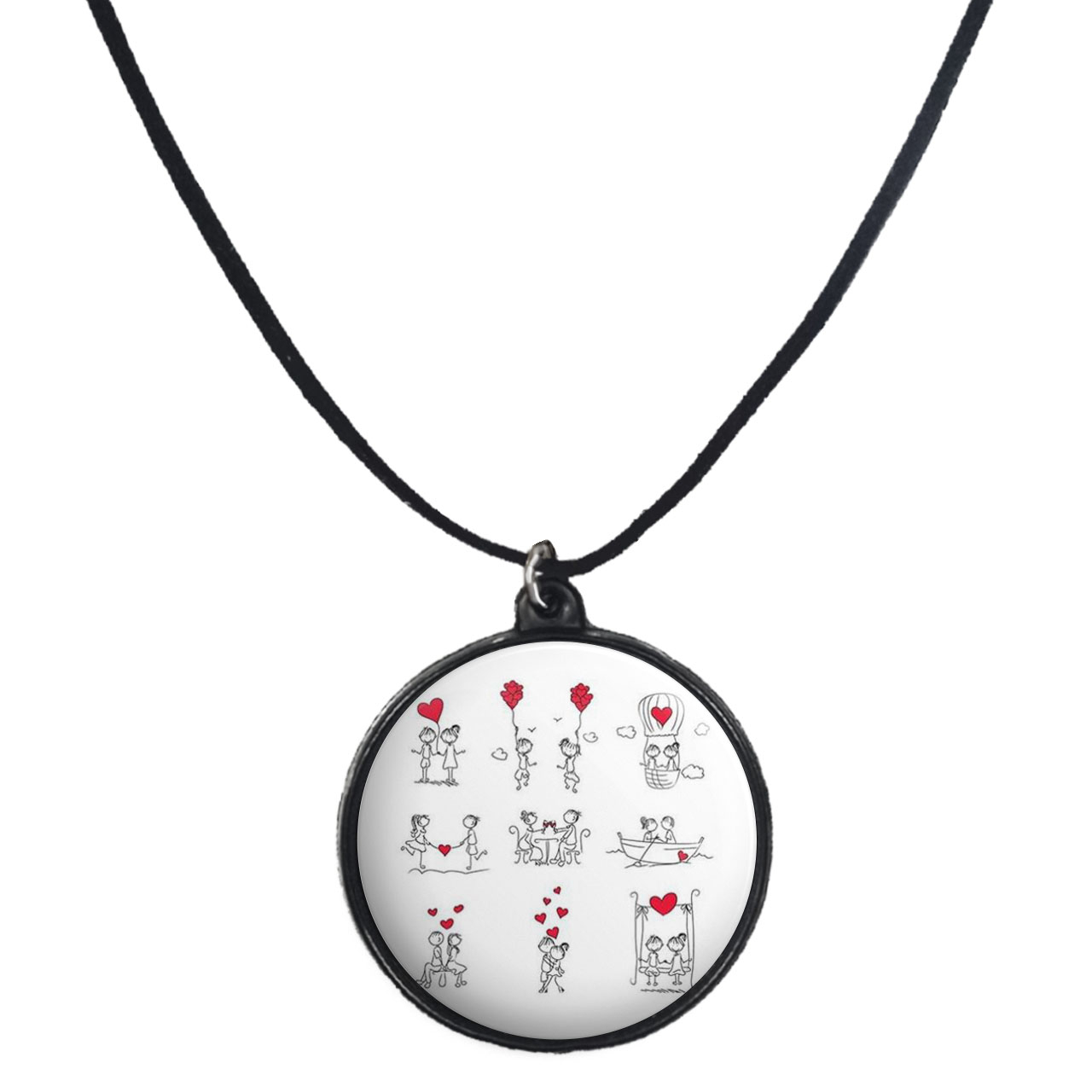 گردنبند پرمانه طرح عاشقانه کد pmb.5561 مدل دو طرفه