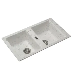 سینک ظرفشویی گرانیت توکار دو لگنه ای ال کا مدل  SG30-SE-M