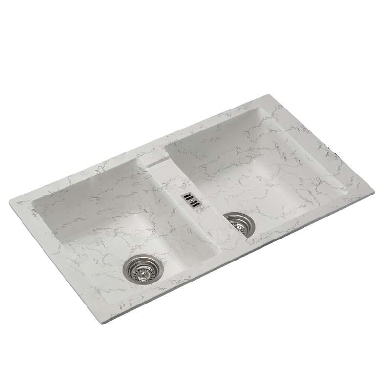 سینک ظرفشویی گرانیت توکار دو لگنه ای ال کا مدل  SG30-SE-M