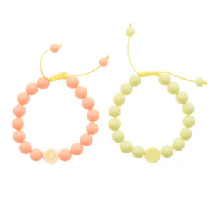 دستبند بچگانه دلنار گالری مدل پرتقال و لیمو بسته 2 عددی