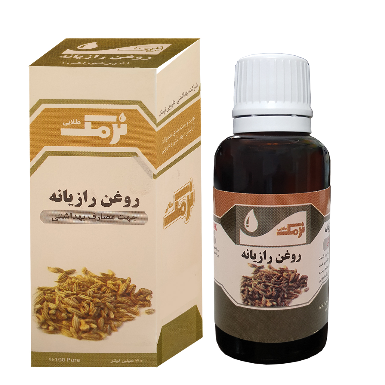 روغن رازیانه نرمک طلایی مدل 0016 حجم 30 میلی لیتر