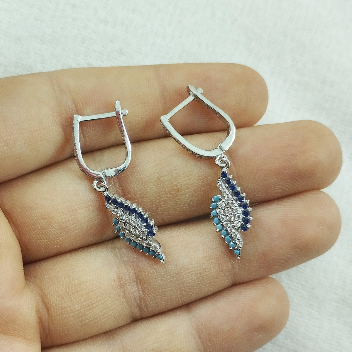 نیم ست نقره زنانه سلین کالا مدل چشم نظر کد PC2-1