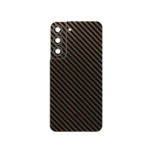 MAHOOT Glossy-Brown-Fiber Cover Sticker for Samsung Galaxy S22 5G