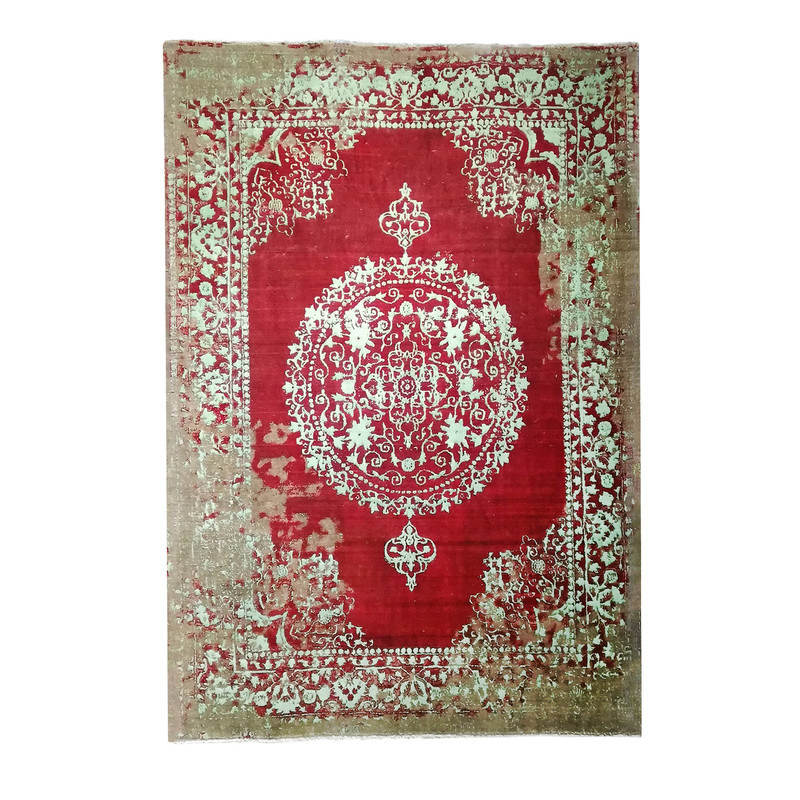 فرش دستبافت 6 متری طرح لچک ترنج دایره