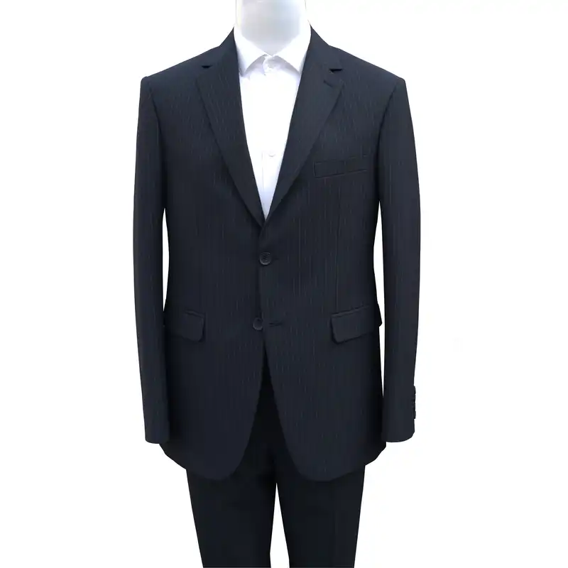 کت و شلوار مردانه مدل یقه انگلیسی دیپلمات رگولار فیت کد 210183 رنگ سرمه ای تیره