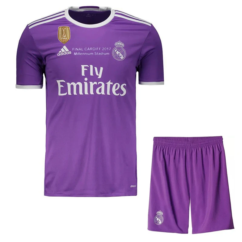 ست تی‌شرت و شلوارک ورزشی پسرانه مدل رئال مادرید طرح رونالدو کد Away 2017